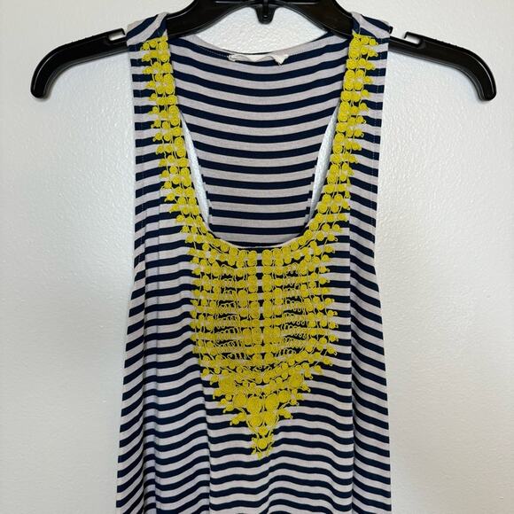 Le Sample Embroidered Racerback Tank Top Women Size Large - Picture 3 of 7